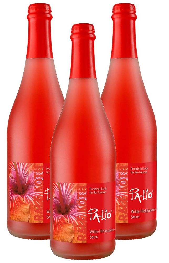 Palio - Wilde Hibiskusblüte Secco 3x 0,75l - Fruchtiger Perlwein - Prämiert aus Deutschland