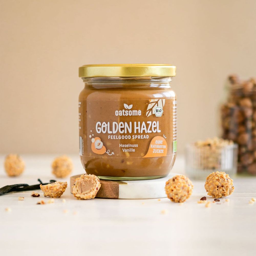 Oatsome Golden Hazel Haselnussmus - Frühstück Brotaufstrich 400g