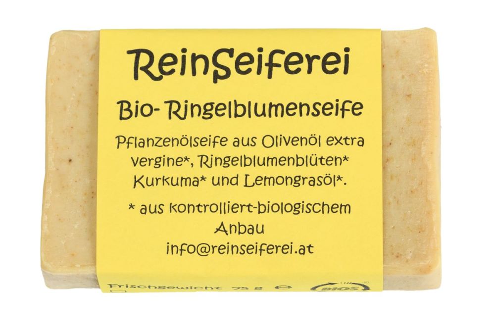 BIO - Ringelblumenseife - reine Naturseife - kalt gerührte Handseife aus Österreich - 75 g