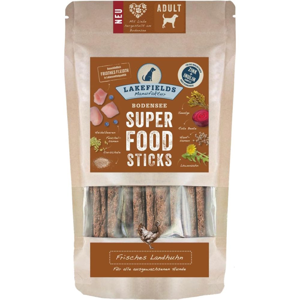 LAKEFIELDS SUPERFOOD Premium STICKS vom Landhuhn 130g