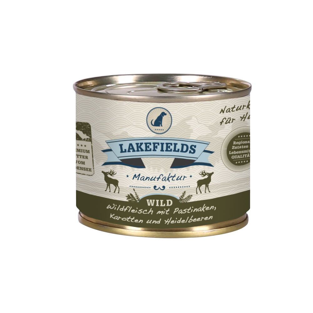 LAKEFIELDS MANUFAKTUR Nassfutter MENÜ WILD 59% Fleischanteil für Hunde